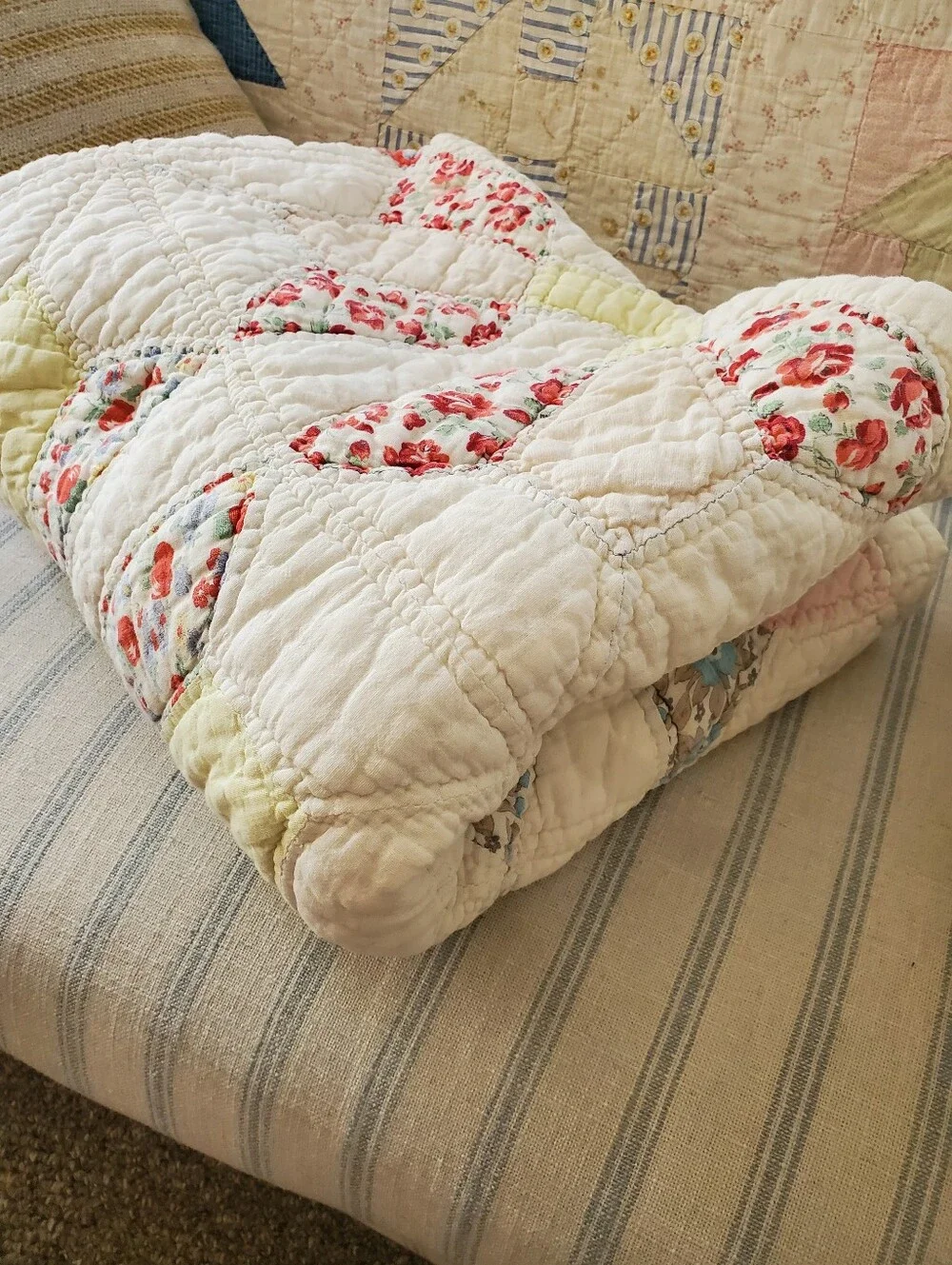 Crinkle Cotton Vintage Handmade Tulip Qulit - Picture 2 of 10